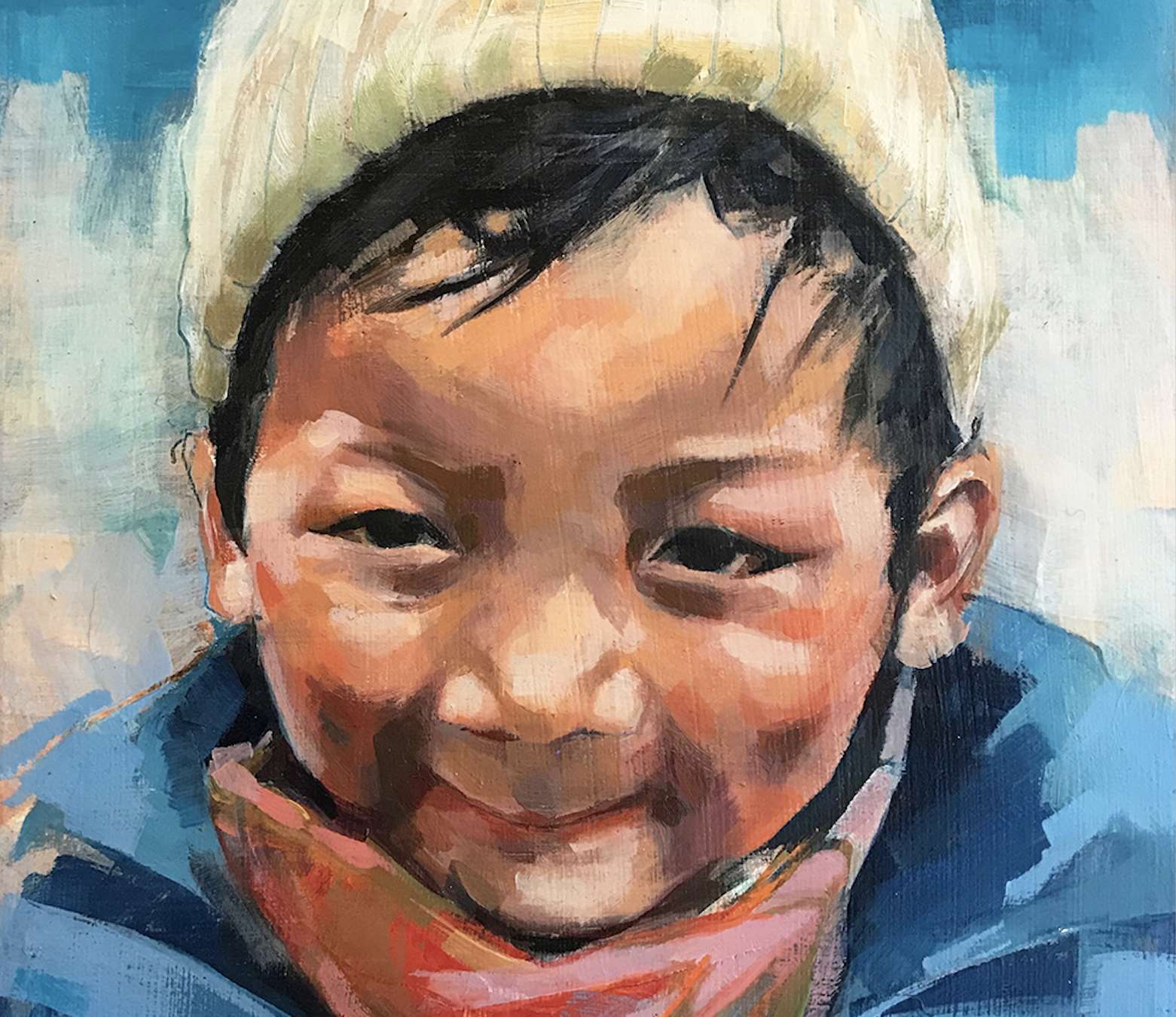 Kate Miller, Little Napalese boy portrait by Kate Miller.
